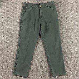 Browning Double Knee Front Pants Men's 38 x 32 Green Briar Field Hunting Canvas